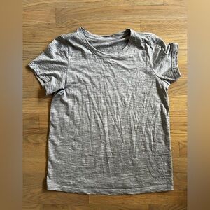 Wool& Wooland Zoe Easy Crew Neck Tee Gray Grey Heather S Merino wool travel